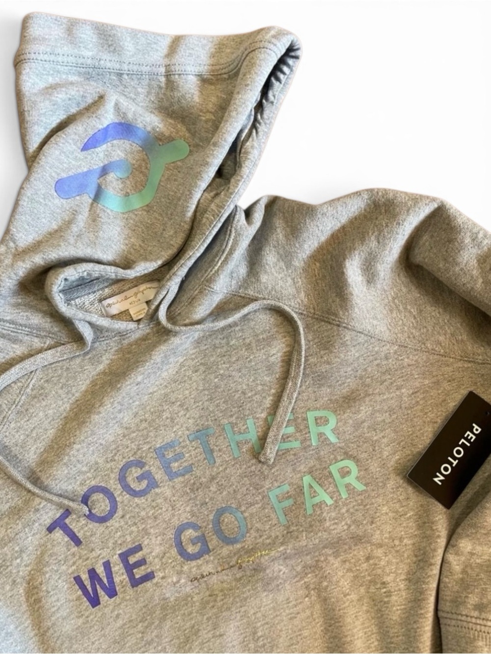 NEW Spiritual Gangster X Peloton Hoodie Gray Together We Go Far Womens Sizes NWT - Picture 7 of 13